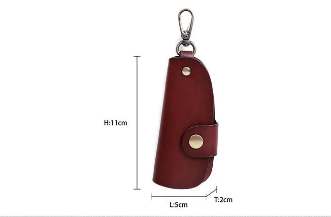 Handmade leather multifunctional door key storage bag in four colour options