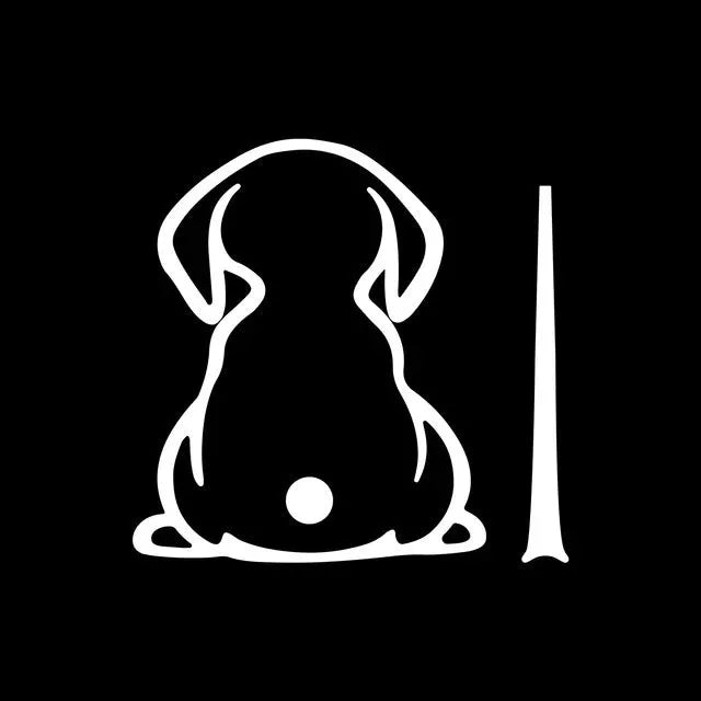 Car window sticker with wiper shadow dog design and cartoon cat pattern in multiple colour options