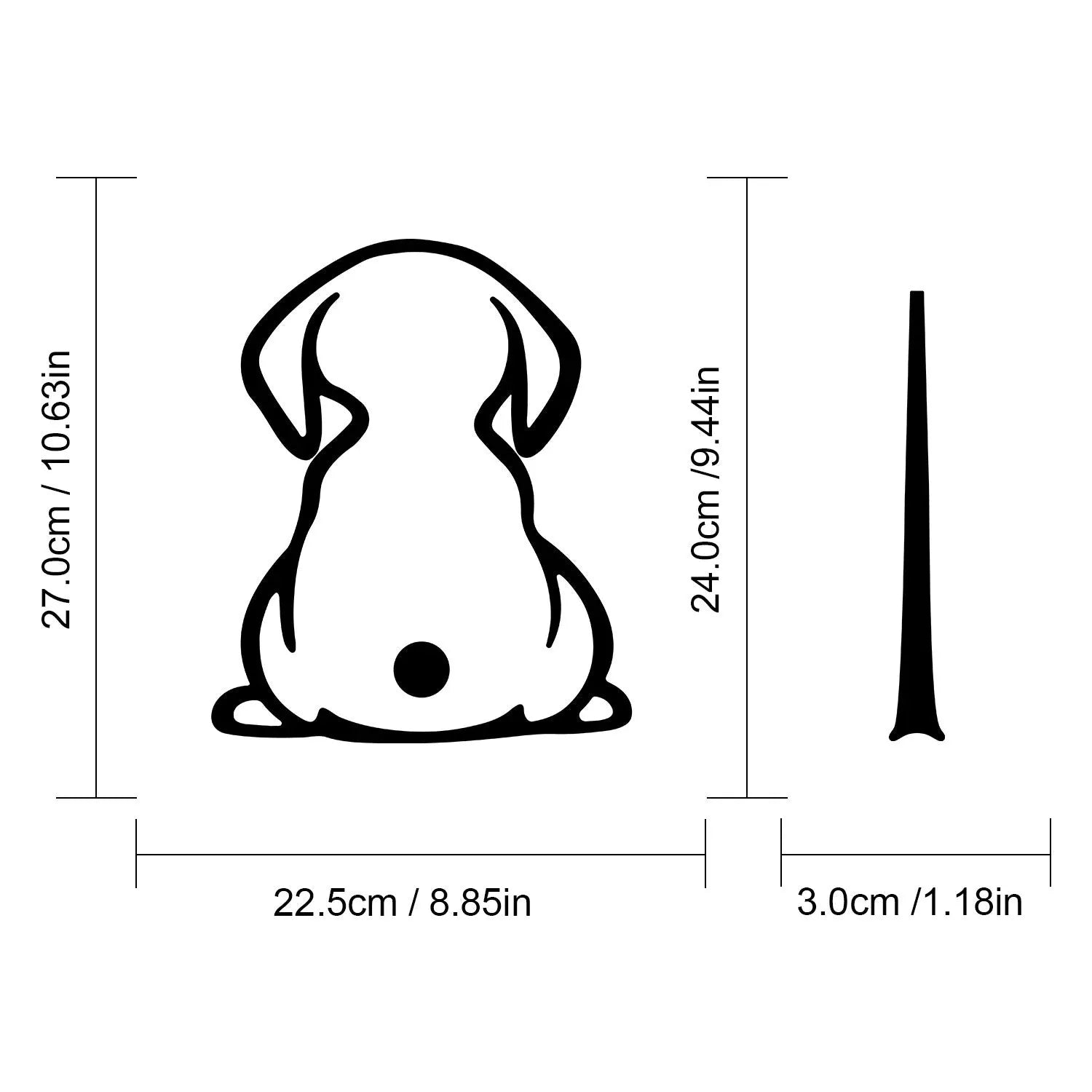 Car window sticker with wiper shadow dog design and cartoon cat pattern in multiple colour options