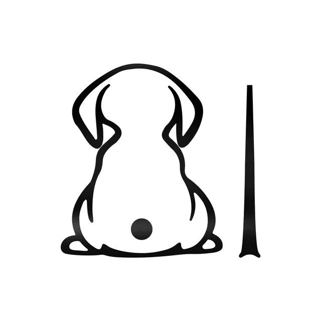 Car window sticker with wiper shadow dog design and cartoon cat pattern in multiple colour options