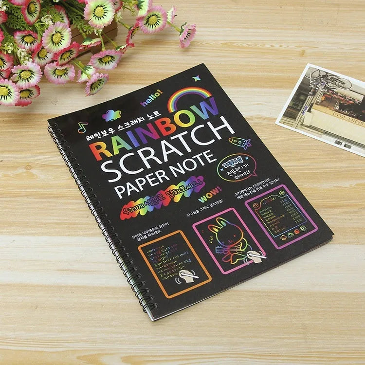 Large children's scratch art paper for colourful DIY scraping painting activities