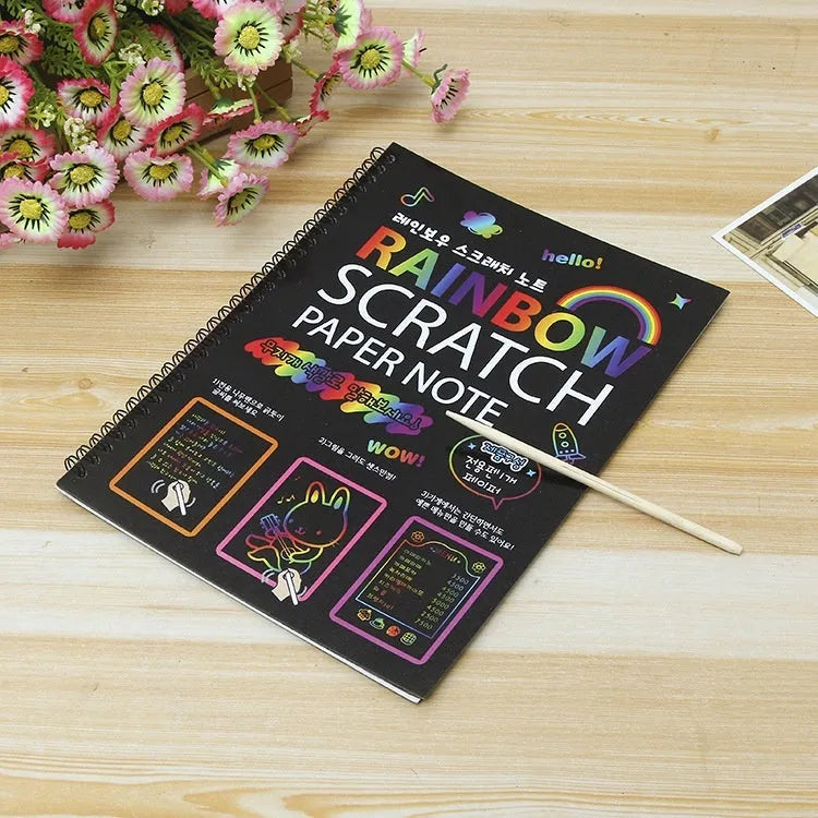 Large children's scratch art paper for colourful DIY scraping painting activities