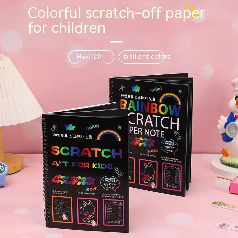 Large children's scratch art paper for colourful DIY scraping painting activities