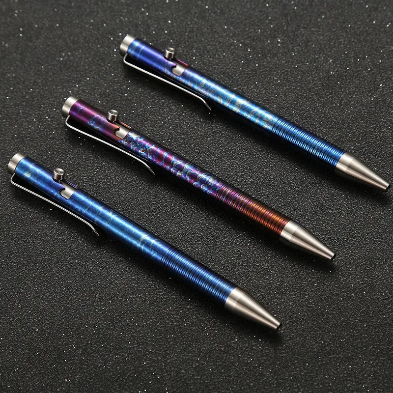 Titanium alloy magic colour gun bolt handle ball pen with phantom finish