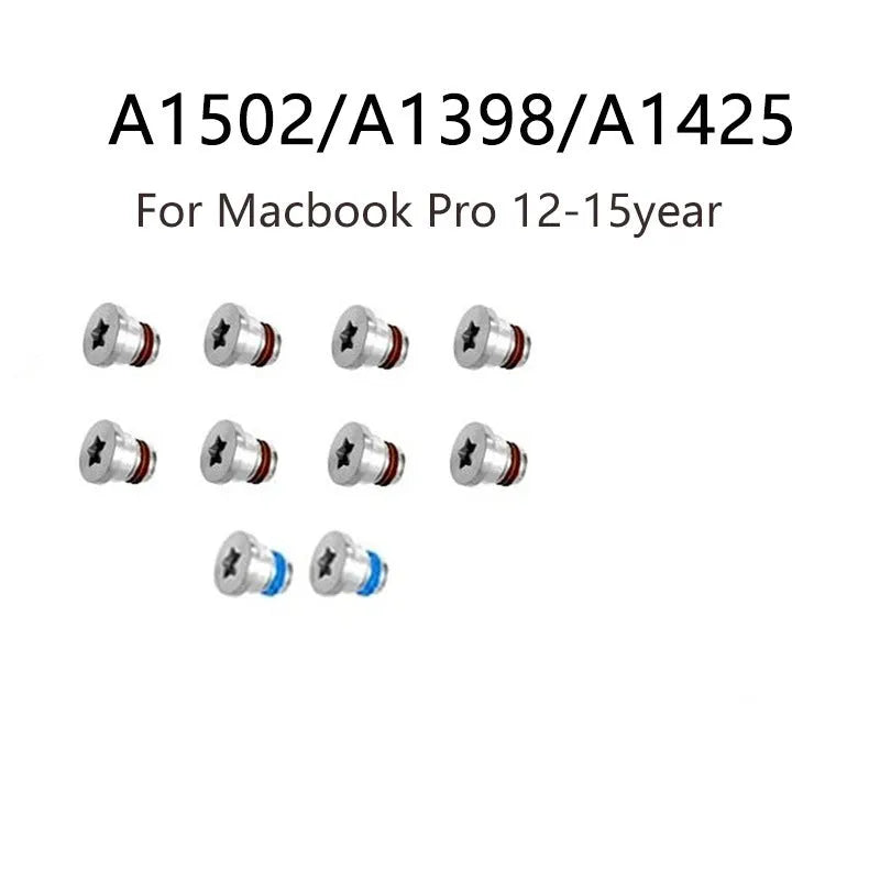 Ten small metal replacement screws for Apple MacBook Pro Retina A1502 A1398 A1425 laptops