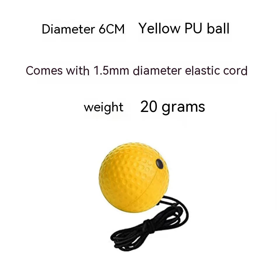 Boxing reaction ball set with multiple coloured balls and adjustable headbands for head-mounted training
