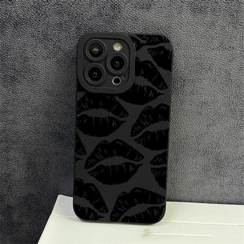 Black TPU phone case back cover for iPhone models 11 to 15 series