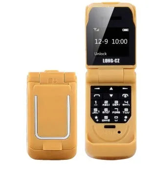 Mini flip phone in six colour options with flip cover design and small screen