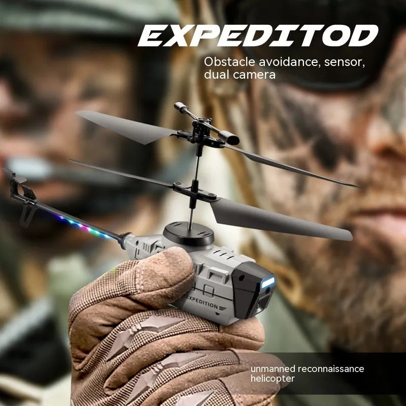 Heifeng grey reconnaissance UAV helicopter with four rotors and obstacle avoidance sensors
