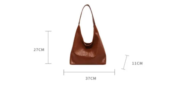 Soft PU leather casual shoulder bag with sandwich pocket in choice of five colours