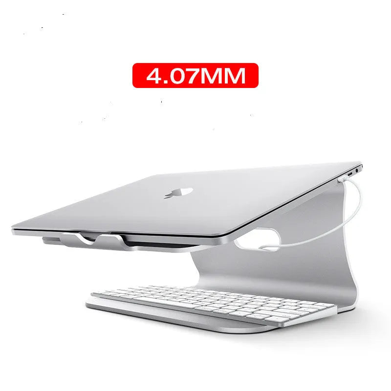 Aluminium alloy notebook cooling bracket with rotary adjustment in grey heat dissipation finish