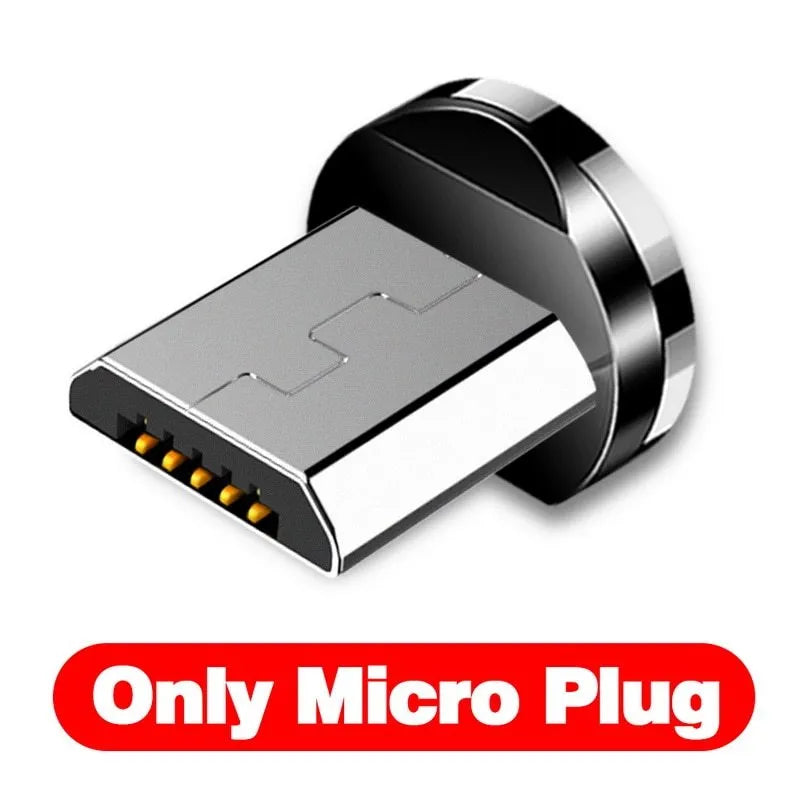 Magnetic charging cable with aluminium housing showing blind magnetic alignment and colour options