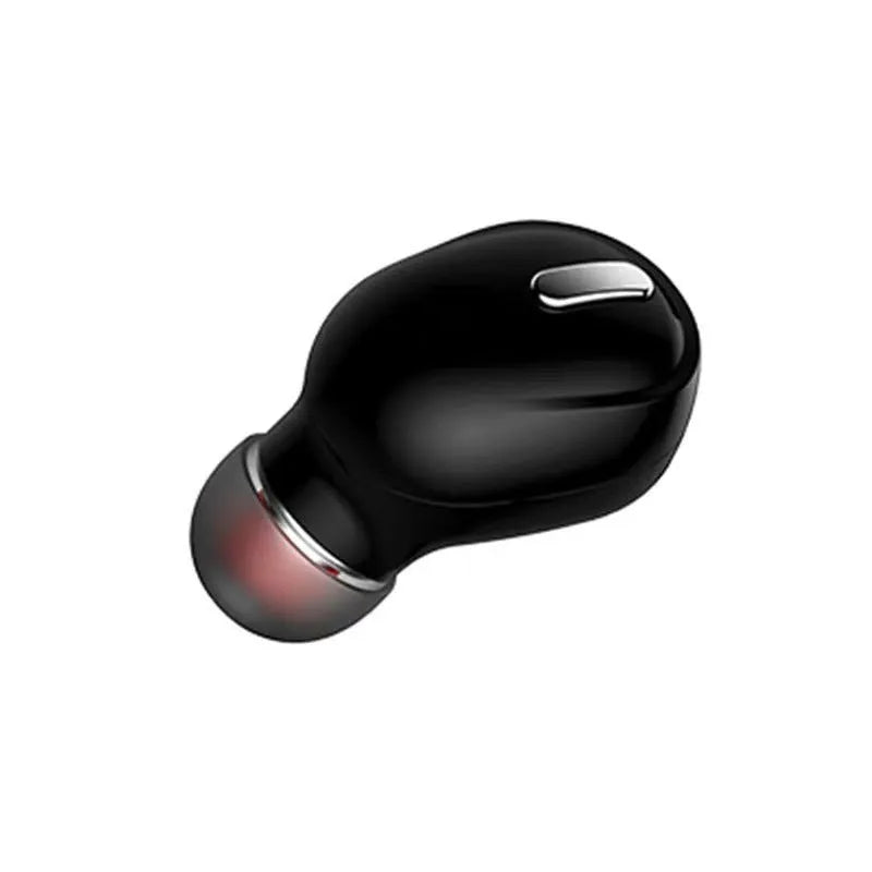 X9 mini single ear Bluetooth headset in black with voice control