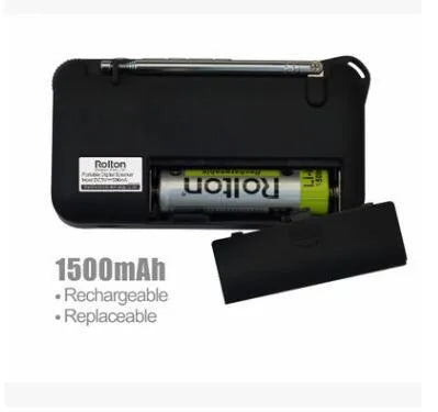 Golden Rolton W405 portable FM radio and MP3 speaker with LED display and carry strap