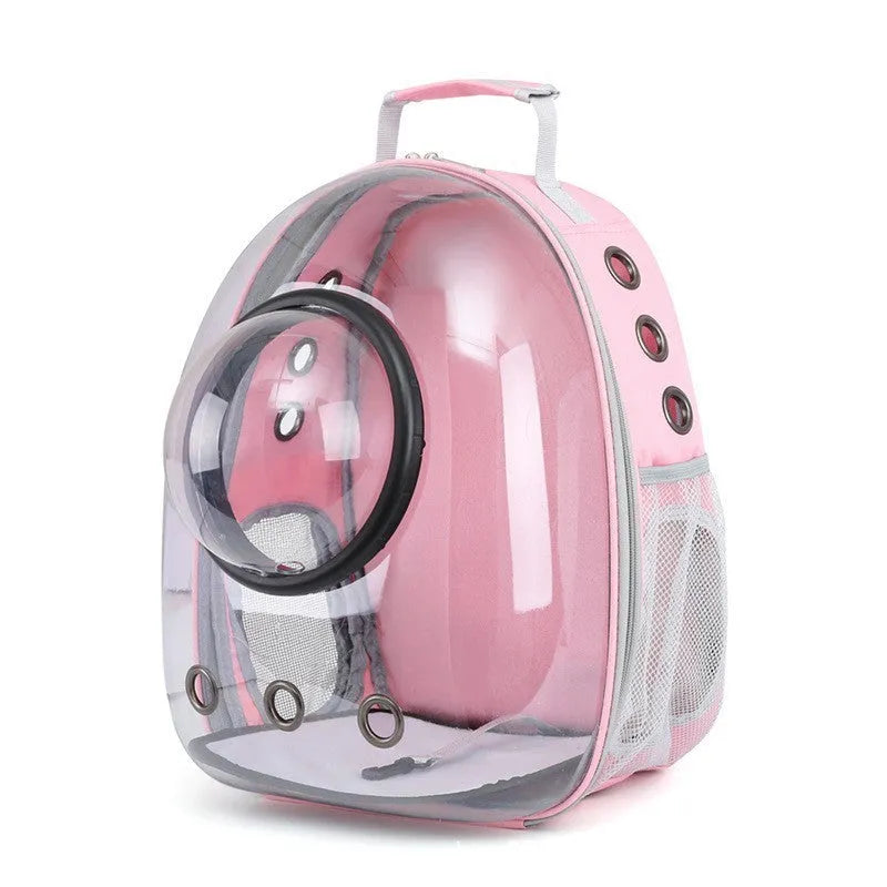 PC pet carrier bag with side opening in various solid colours including grey, pink, green, and blue