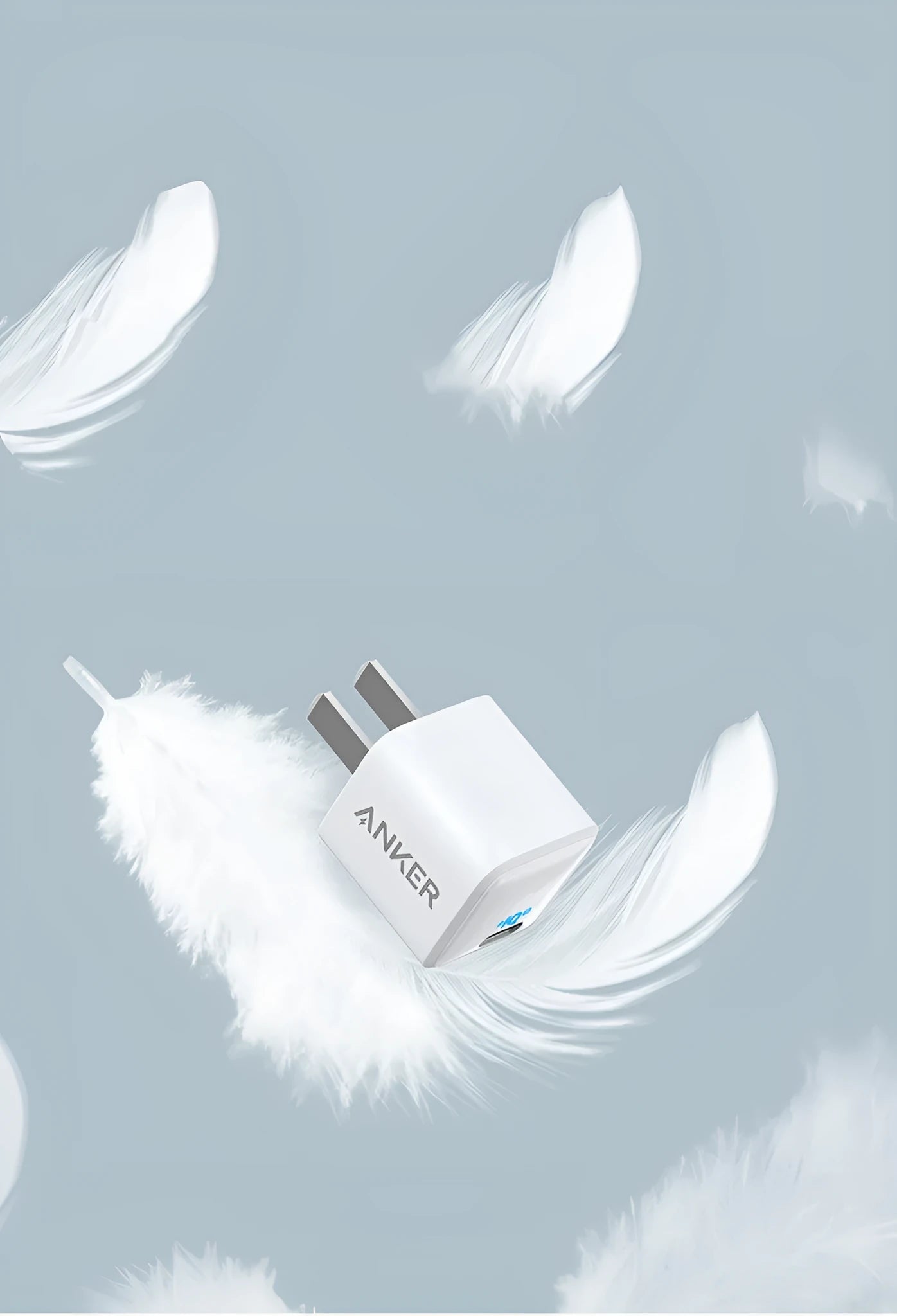 White 18W fast USB travel charger for mobile phones with UK plug