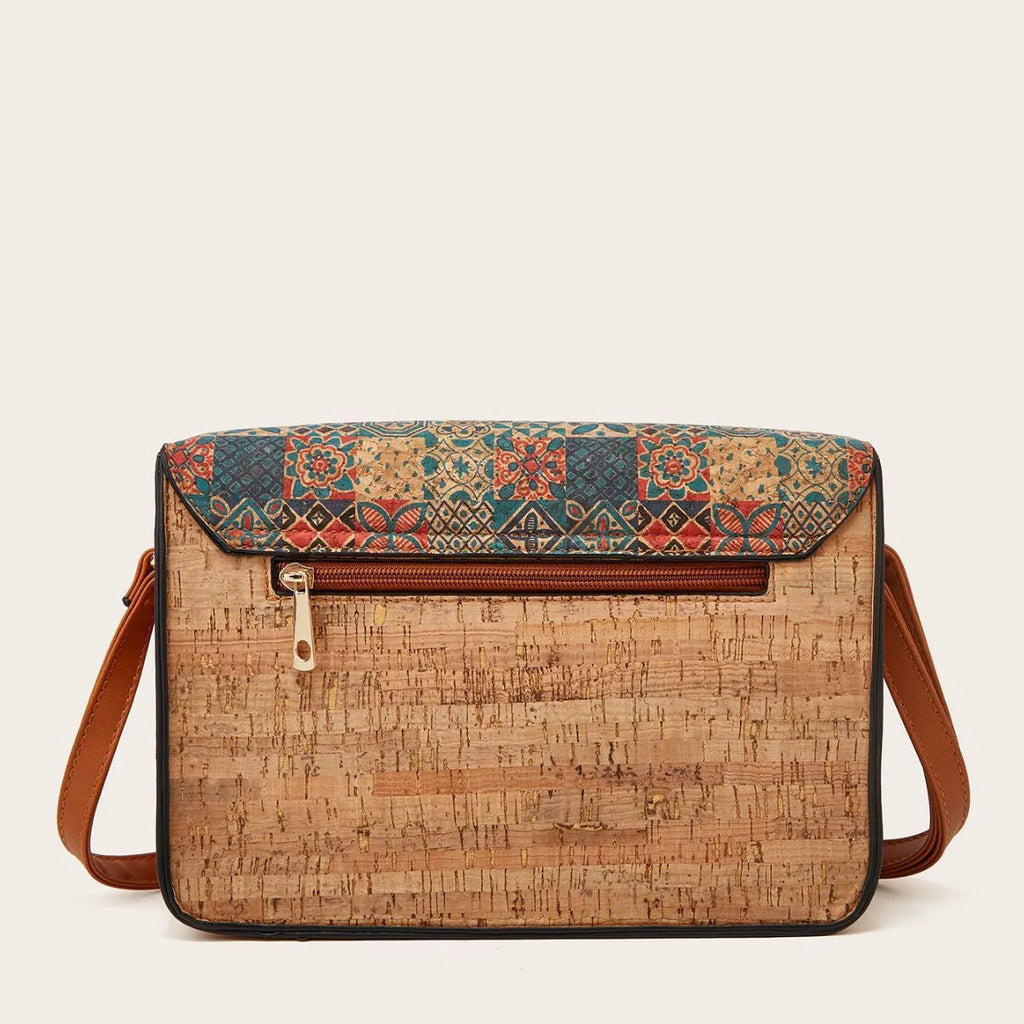 Women's printed crossbody shoulder bag with large capacity and floral geometric designs
