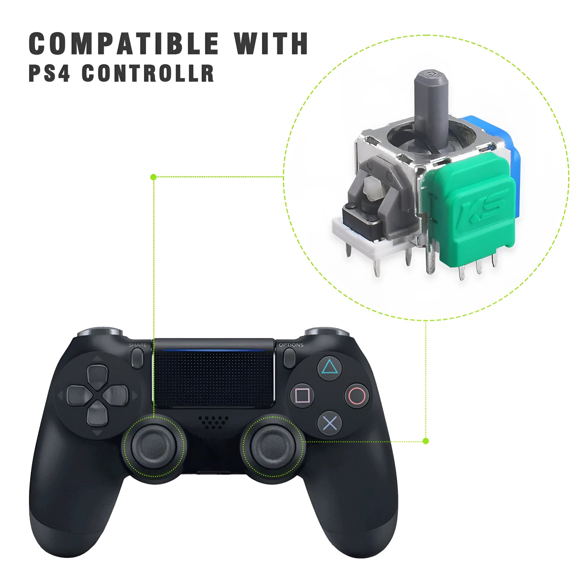 Hall effect magnetic replacement joystick for PS5 PS4 XBOX and Switch game controllers
