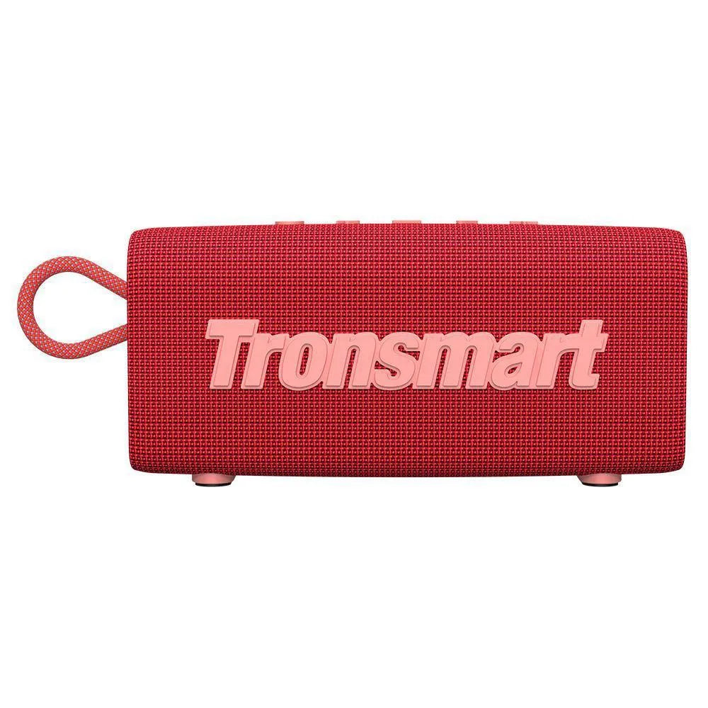Waterproof portable Bluetooth speaker in multiple colours including blue, black, red, grey, camouflage, and orange