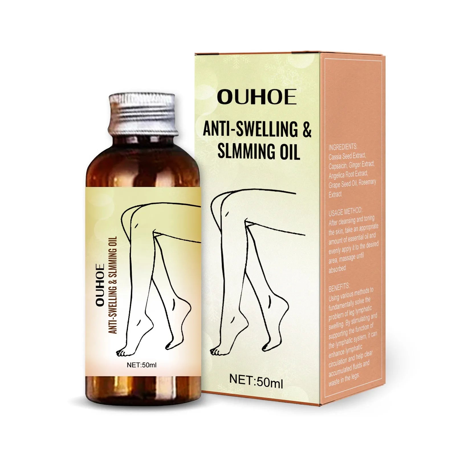 50ml bottle of moisturising body essential oil with botanical extracts