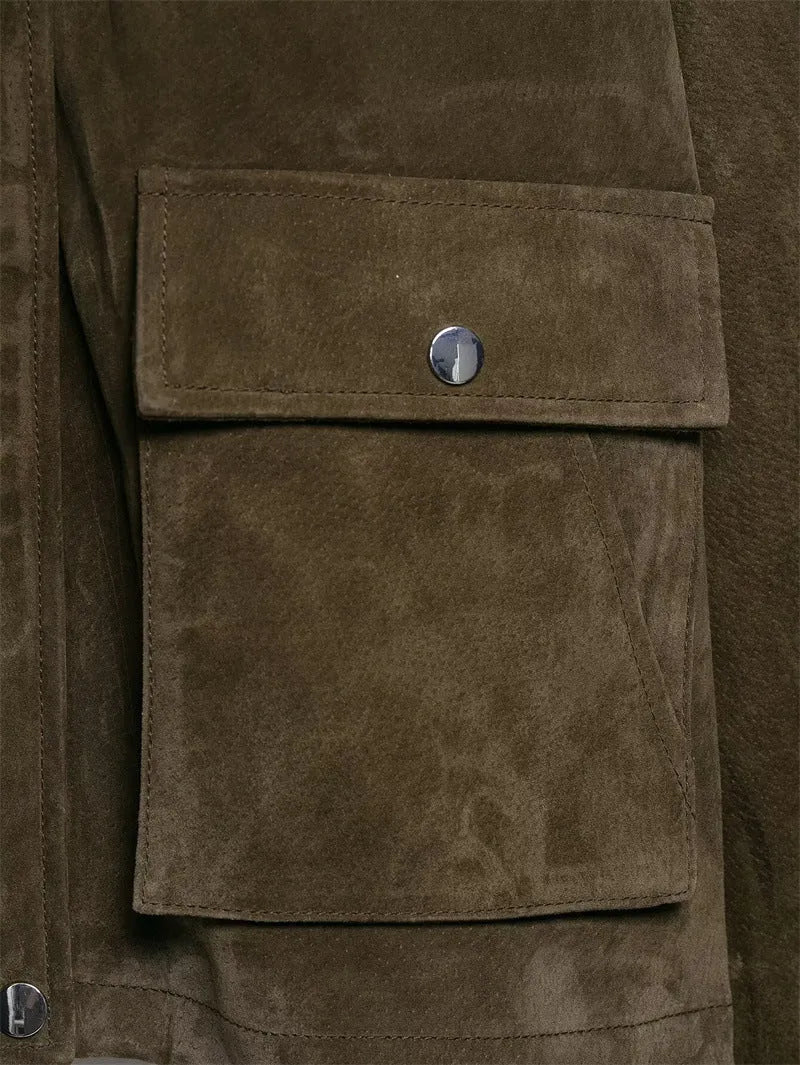 Women's casual PU jacket in picture colour with Korean Japanese styling