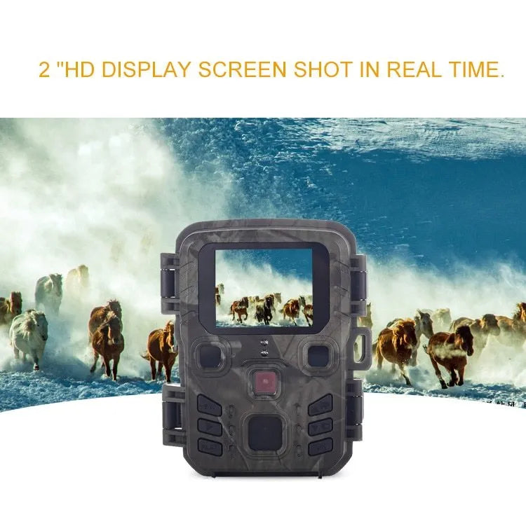 Black infrared night vision monitoring device with plastic body and TF card storage