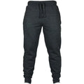 Men's solid colour cotton fleece casual pants with drawstring waist
