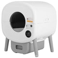 Automatic self-cleaning cat litter box with ABS plastic construction and deodorising system