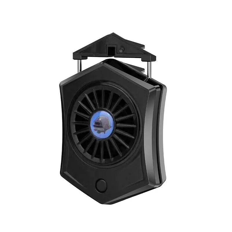 Black mobile phone radiator cooler with aluminium heat dissipation plate and USB connector