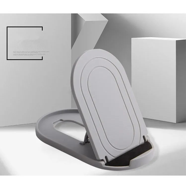 Plastic mobile phone stand with lazy bracket design in six colour options on white background