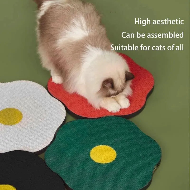 40 x 37.3 cm corrugated cat scratching board mounted on wall with grey colour option