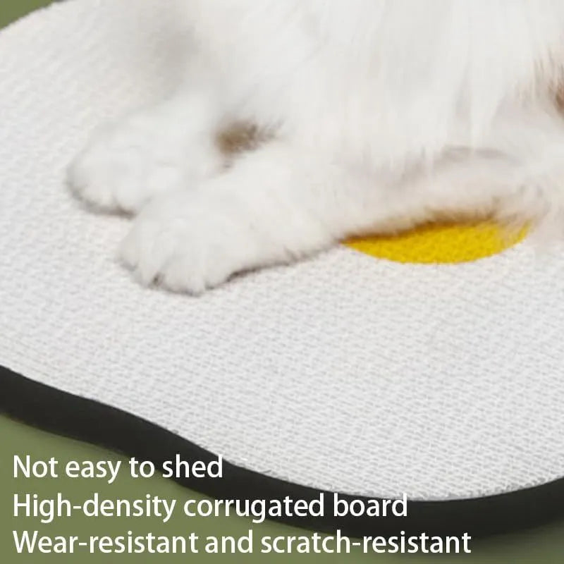 40 x 37.3 cm corrugated cat scratching board mounted on wall with grey colour option