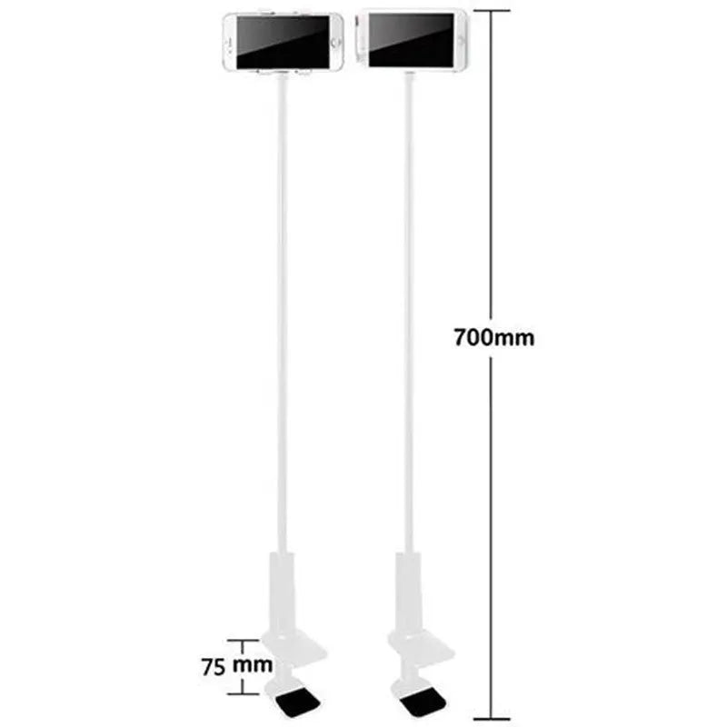Flexible phone and tablet mount holder with bendy arm and suction base in black or white colours