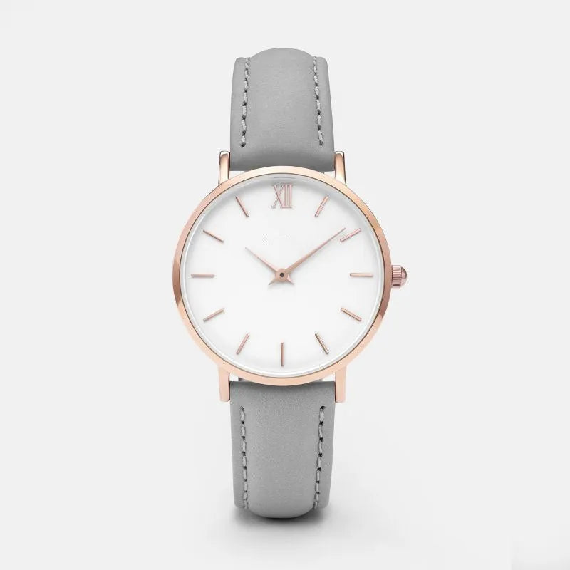 35.5mm square quartz wristwatch with PU leather strap in thirteen colour options