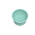 Cyan pet slow feeder bowl with suction cup base and textured interior for controlled feeding