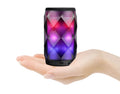 Black crystal diamond cut Coke can shaped Bluetooth lantern speaker with colourful LED starry sky lighting effect.