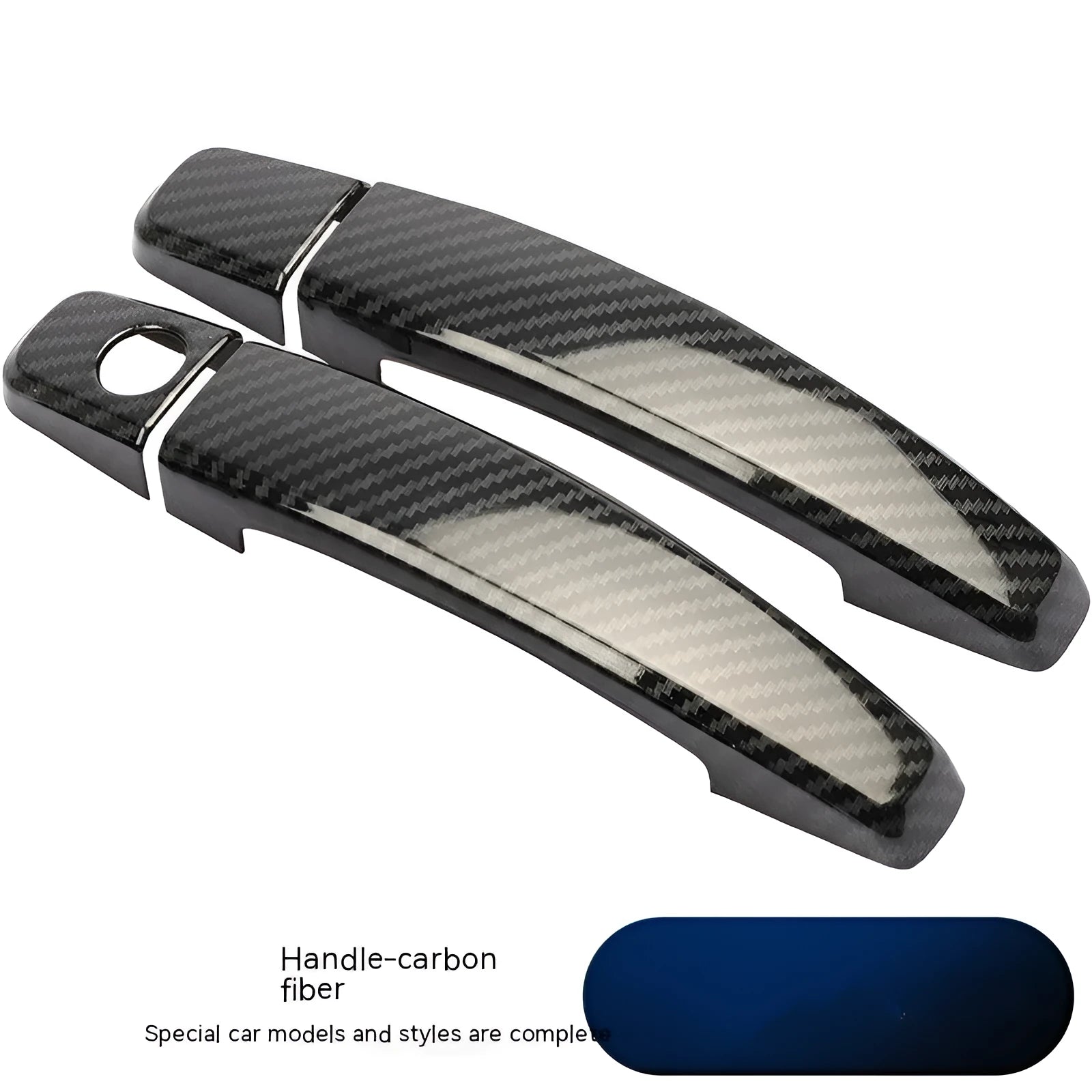 Carbon fibre pattern ABS plastic door handle cover for Opel Vauxhall Astra.