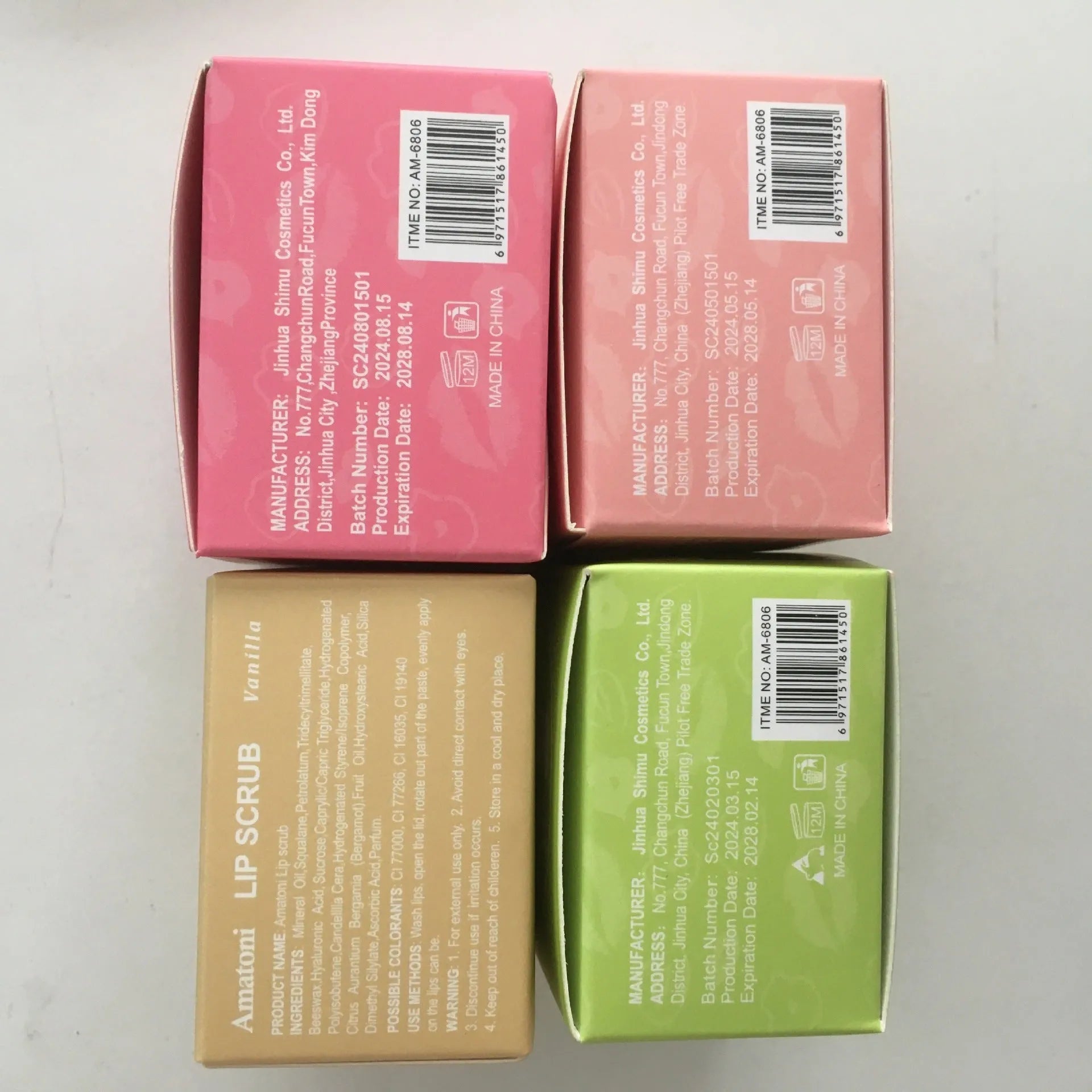 30g jar of Amatoni fruit flavour lip scrub cream in coconut, raspberry, vanilla or watermelon.