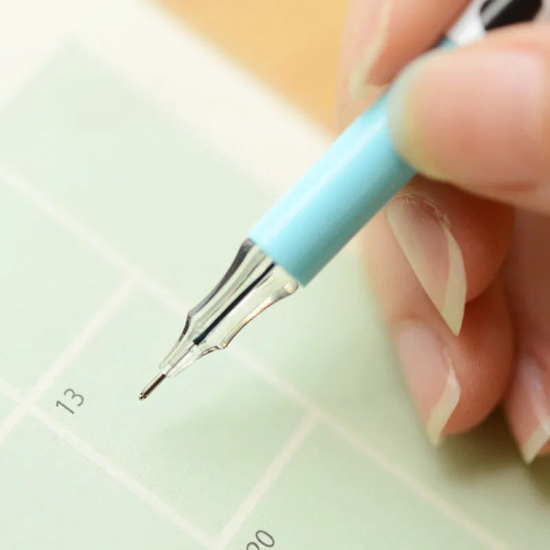 12-colour cow gel pen set with 0.38mm fine tips in plastic shells