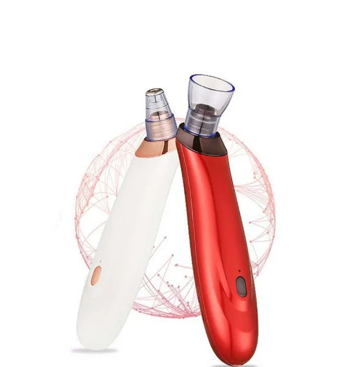 Electric blackhead remover device with multiple nozzle tips for facial pore cleaning