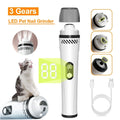 Pet automatic nail grinder with LCD display and dust collection for dogs