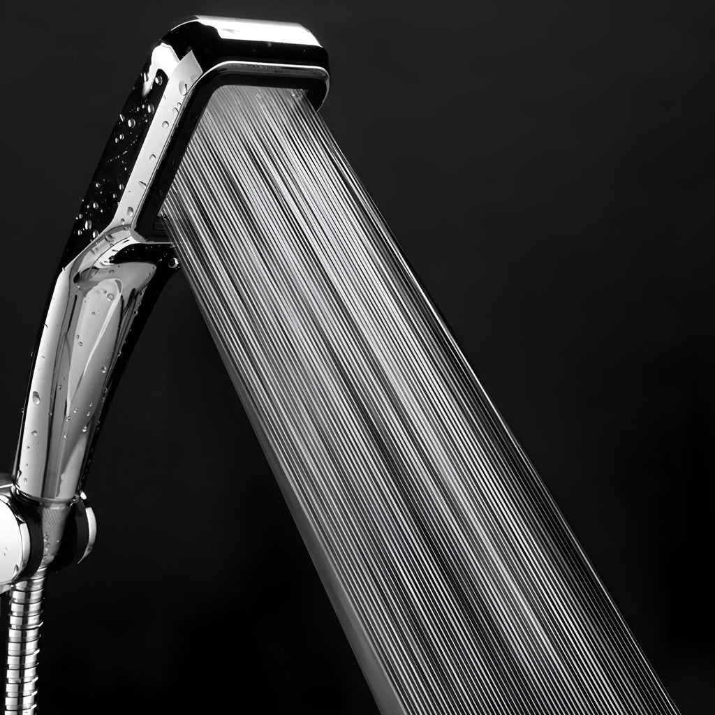 Orange hand-held pressurised shower set with rain function for home bathrooms