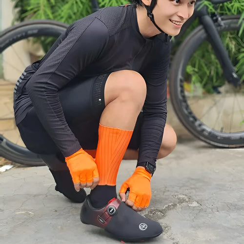 Athletic sports socks in orange, black, purple, white, grey or dark blue colours