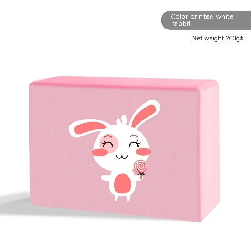 High-density EVA yoga block in a selection of solid colours and printed designs.