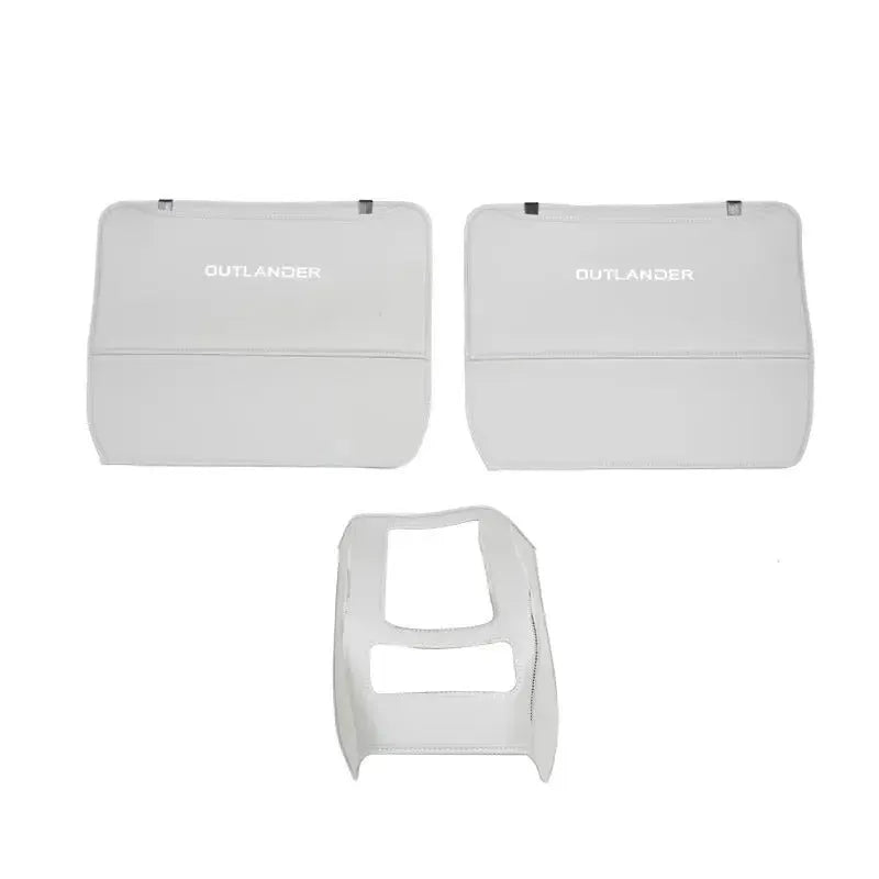 Three-piece anti-kick pad set for 2023 Mitsubishi Outlander leather interior protection
