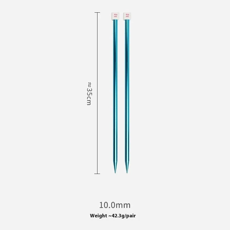 Complete crochet hook set showing 14 different sizes from 2.0mm to 10.0mm with protective caps