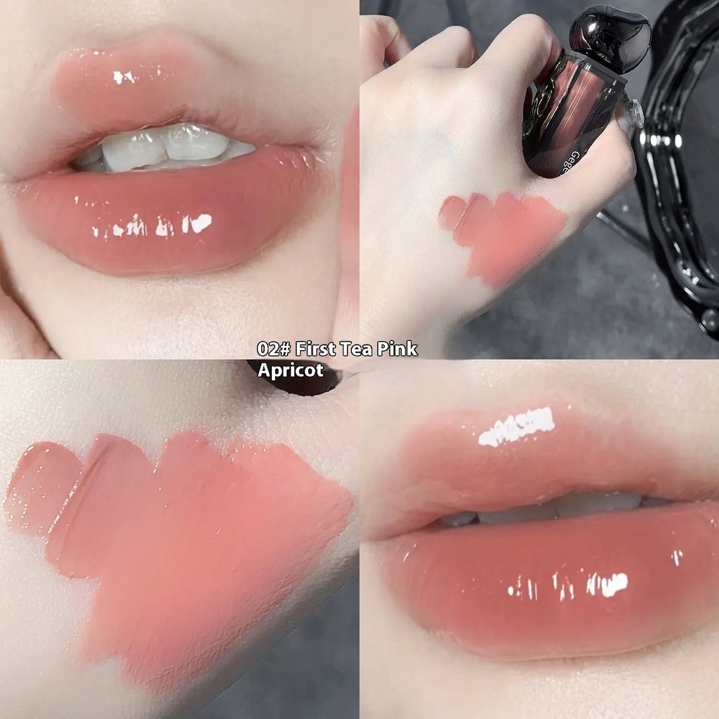 Glacier Lava Lip Lacquer in water light mirror makeup finish with seven colour options