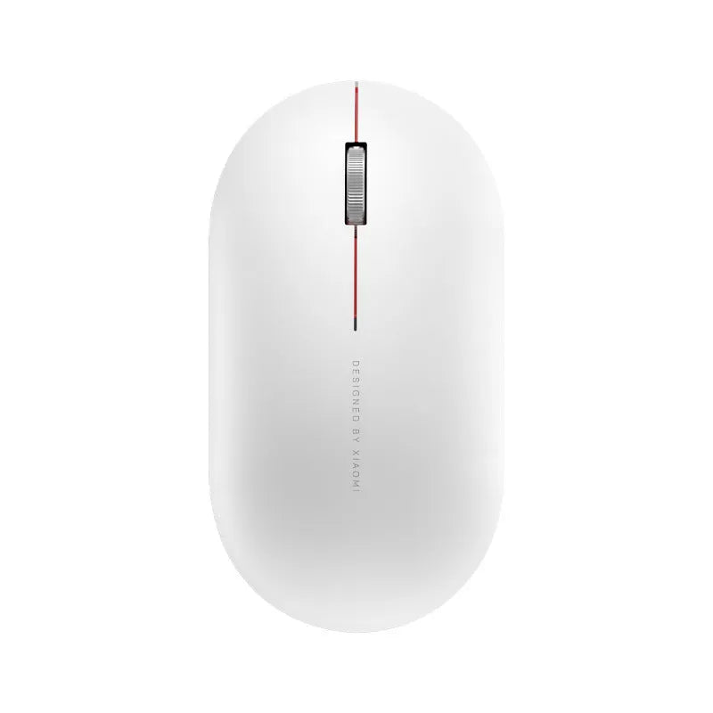 Ultra-thin wireless mouse in grey with USB receiver, 2.4GHz Bluetooth connectivity for laptop