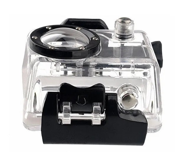 GoPro Hero 2 waterproof housing case with flat glass lens, depth rating 30 metres