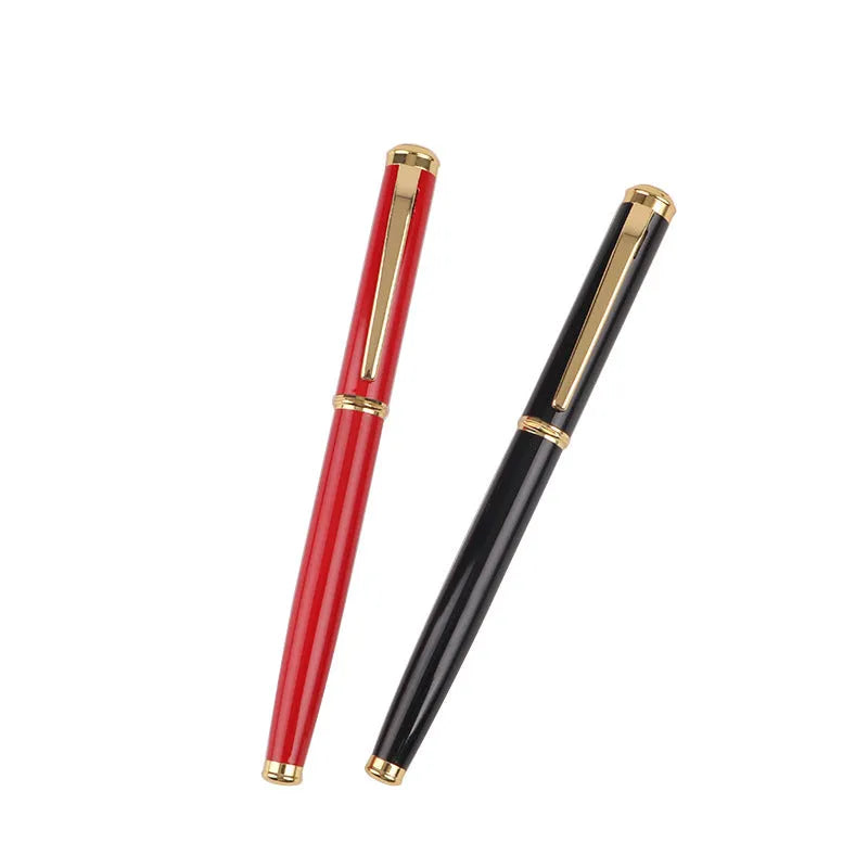Metal fountain pen with 0.5mm iridium tip in red and black colour options